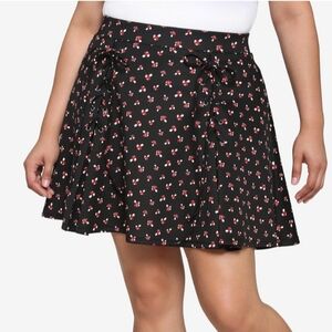 Red Mushroom Lace-Up Skirt Plus Size - 3x
